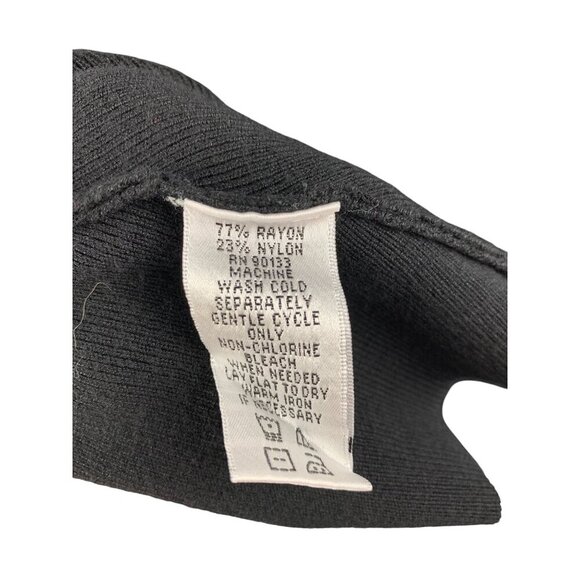 Whisper Knit By Louis DellOlio Black Cardigan Sweater XL Rayon/Nylon - Picture 5 of 5